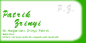 patrik zrinyi business card